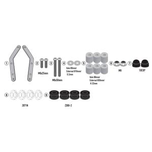 Kit anclajes cúpula 6121DT Kymco Dink 125/150 2023-